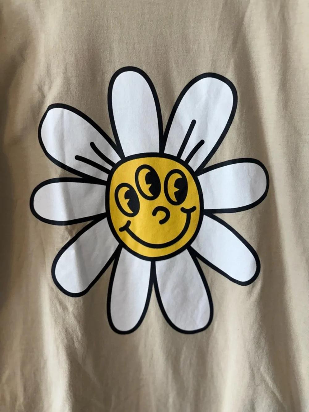 Urban Heritage Tan Daisy Graphic Long Sleeve Tee Mens Medium - Picture 2 of 9